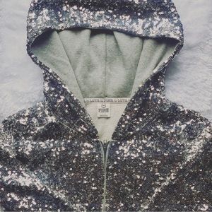 Pink sequence hoodie